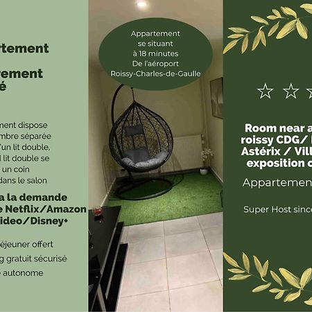 Appartement Cosy Proche Roissy Cdg Asterix Disneyland Paris Goussainville (Val-d'Oise) Exterior foto