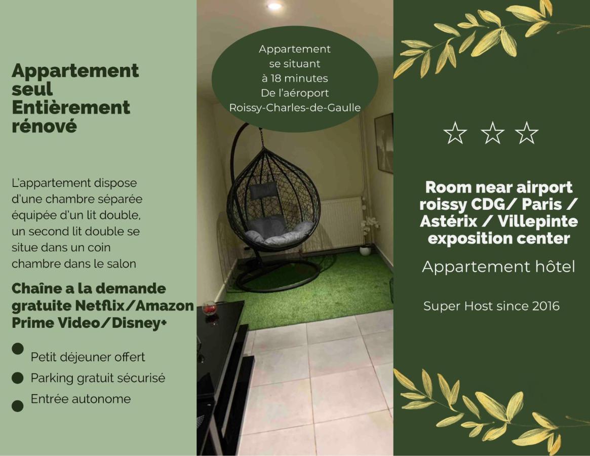 Appartement Cosy Proche Roissy Cdg Asterix Disneyland Paris Goussainville (Val-d'Oise) Exterior foto